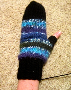 my first mitten, almost done